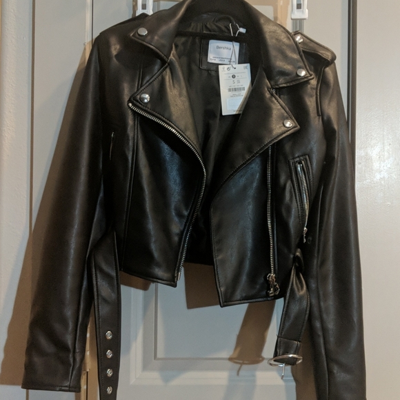 Bershka faux leather jacket